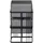 [en.casa] Hocker Tas 38 x 38 x 38 cm Dunkelgrau