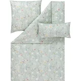 Estella Bettwäsche Celeste + Gratis-Kissenbezug Mako-Satin Salbei Größe 155x220 cm (40x80 cm + 80x80 cm)