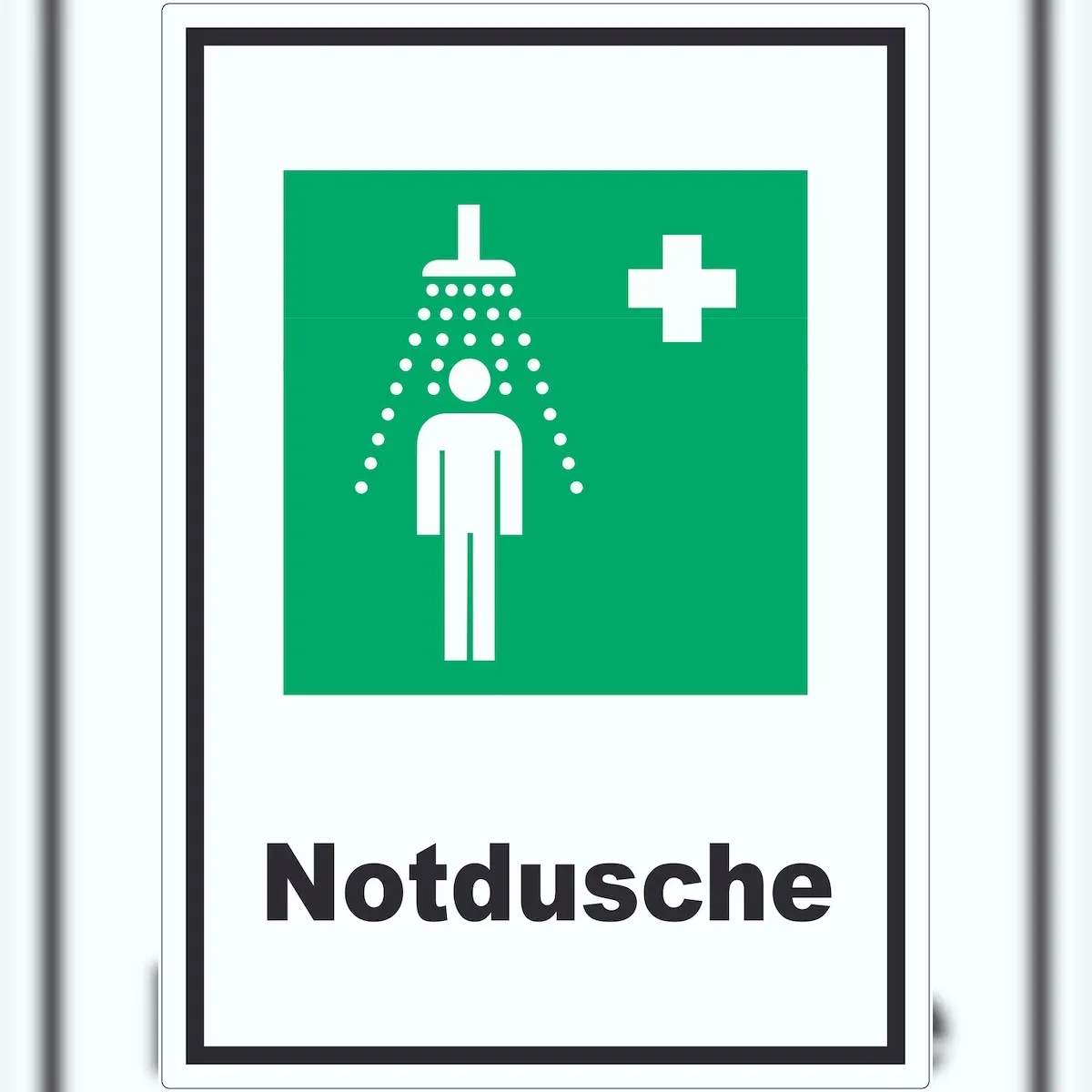 Notdusche Aufkleber A2 (420x594mm)