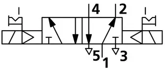 5/2-Wegeventil, elektropneumatisch, bistabil, G 1/2 (7030021200)