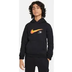 NIKE Kinder Kapuzensweat Sportswear Fleece Graphic, BLACK, L