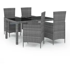 vidaXL Garten-Essgruppe 5-tlg. Grau
