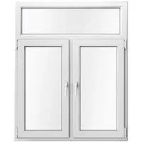 Doppelflügelfenster mit Mittelsteg, Kunststoff, aluplast IDEAL® 4000 IDEAL 4000, Weiß, 120x150 cm, individuell konfigurieren