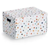 Zeller Aufbewahrungsbox Dots 25 x 35 x 20 cm 20-tlg. weiß