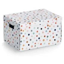 Zeller Aufbewahrungsbox Dots 25 x 35 x 20 cm 20-tlg. weiß
