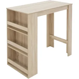 ML-Design Bartisch 117 x 106 x 57 cm Eiche Braun