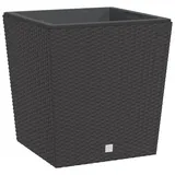 vidaXL Pflanzkübel mit herausnehmbaren Einsatz Braun 37/64 L PP-Rattan 1742020