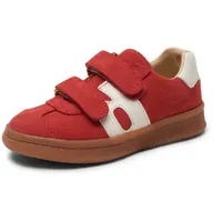 Bisgaard Kinder Klettschuhe Bay V Rot Rauleder, Größe:31, Farbauswahl:dunkelrot