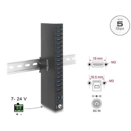 DeLock Industrie Hub 16 Port, USB-A
