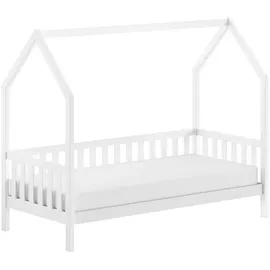 Vipack Hausbett CABANE 90 x 200 cm Kiefer massiv weiß