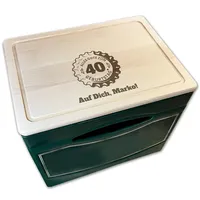 Unikatolo Bierkastensitz mit Alter und Name personalisiert, Geschenkidee für Männer runder Geburtstag, Oktoberfest, Vatertag, Bierkasten Hocker, Holz, Bierbank, Biergeschenk