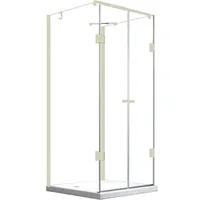 Buylando Emma 90x80x90 cm H:195 cm U-Form Duschkabine Weiß Beschläge - Buylando