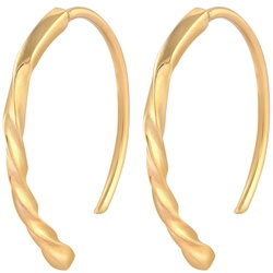 Elli Creolen Geo Oval Twist Design Trend 925 Silber   Damen 