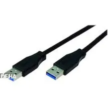 Bachmann USB-A auf USB-A 1 m Schwarz