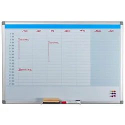 Relaxdays Whiteboard Planer Weiß