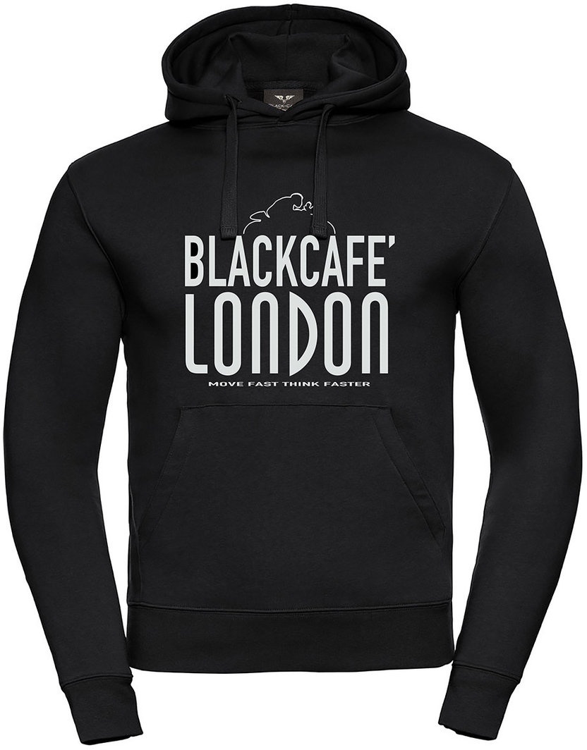 Black-Cafe London Classical Hoodie, zwart-wit, S
