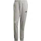 Adidas Essentials French Terry Tapered Cuff 3-Streifen Hose Medium Grey Heather / Black S