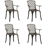 vidaXL Gartenstühle 61 x 60 x 93 cm aluminiumguss bronzen 4 St.