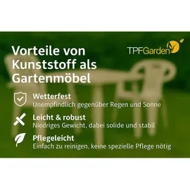 TPFLiving Gartenstuhl 80 x 59 x 60 cm grau 4 St.