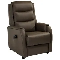 Hukla TV-Sessel Fernsehsessel DORSTEN, Braun, Leder, 2-motorig, mit Aufstehhilfe und Relaxfunktion, Elektrisch verstellbar braun
