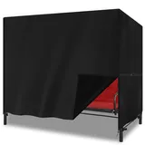YMPPMKN Hollywoodschaukel Abdeckung 3-4 Sitzer Schwerlast 600D Oxford Gewebe mit Schnallen und Kordelzug,Wasserdicht, UV-Beständiges,Schutzhülle Hollywoodschaukel Winterfest (250*150*160cm,Schwarz)