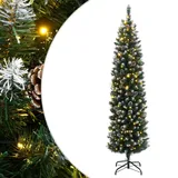 vidaXL Künstlicher Weihnachtsbaum Schlank 300 LEDs 180 cm