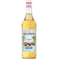 Monin Sirup Haselnuss Light, ohne Zucker, Kaffeesirup, 1000ml