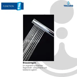 tecuro ew-036 Brauseset 1 strahlig Schwarz 160