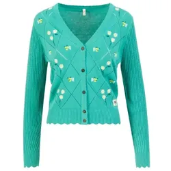 Blutsgeschwister Sommer Cardigan Sweet Soiree - shallow waters blue knit XL