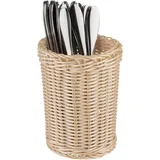 APS 40130 Besteckkorb "ECONOMIC", Ø 12 cm, Höhe 15 cm, Polypropylen, beige