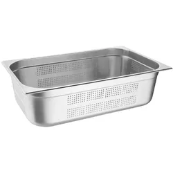 Perforierter Gastronormbehälter aus Edelstahl GN 1/1 150 mm Vogue