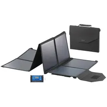 Revolt Faltbares Solarpanel, USB-Laderegler, 8 monokrist. Solarzellen, 100 W