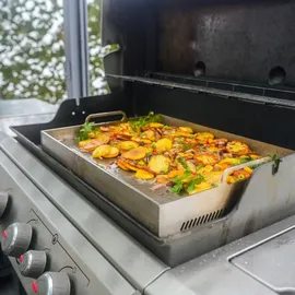 Grillrost.com Das Original Griddle 550 cm x 386 cm rostfrei Silber