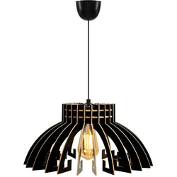 WellHome Deckenlampe 55cm in Schwarzem Design Krone