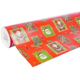 Clairefontaine 211302C - Rolle Geschenkpapier Alliance 50mx0m70, 60g, Weihnachtsmann Mosaik, 1 Rolle