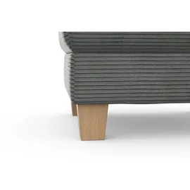 Home Affaire Polsterhocker Summer Cord 77 x 48 x 67 cm Silber