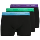 JACK & JONES JACDAWSON SOLID TRUNKS schwarz/pack:with holly grün/schwarz with azure blau/schwarz with ultra violet L 3er Pack