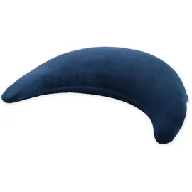 Theraline Stillkissen Plüschmond 140 cm Dunkelblau