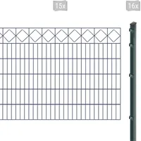 Arvotec Doppelstabmattenzaun »EXCLUSIVE 120 zum Einbetonieren "Karo" mit Zierleiste«, Zaunhöhe 120 cm, Zaunlänge 2 - 60 m 56781819-0 anthrazit H/L: 120 cm x 30 m