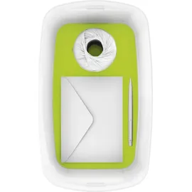 Leitz MyBox Aufbewahrungsbox 5,0 l perlweiß/grün 31,8 x 19,1 x 12,8 cm