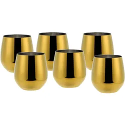 Echtwerk Wein-/Wasserkelch Set 6tlg - gold