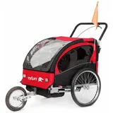 Nfun Ncab Fahrradanhänger rot/schwarz