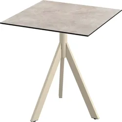 Klapptisch SOLD OUT "Infinity", sand, moonstone, sandfarben, B:70cm H:74cm T:70cm, Pulverbeschichteter Stahl + HPL Tischplatte, Tische, in verschiedenen Ausführungen