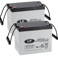 Landport 2X AGM 12V 75Ah Blei-Akku - VRLA-EV12-75 zyklenfest