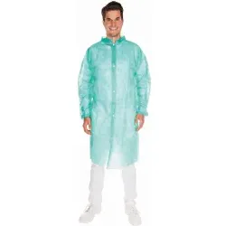 Hygonorm® PP Besucherkittel, leicht 27407 , 1 Karton = 100 Stück, Größe: XL, Farbe: grün