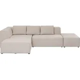 Kare DESIGN Ecksofa Infinity Stoff Beige Creme