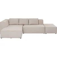 Kare DESIGN Ecksofa Infinity Stoff Beige Creme