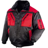 schmidt's eigenmarke texxor Pilotenjacke Oslo Arbeitsjacke mit abnehmbaren rmeln schwarz rot S, 4180