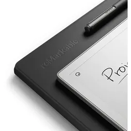 reMarkable RM83C-1005NW PaperPro + MarkerPlus BookFolio Pro Leather Black Grafiktablet, Schwarz