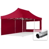 TOOLPORT 3x6m Aluminium Faltpavillon inkl. 2 Seitenteile, rot - (600235)